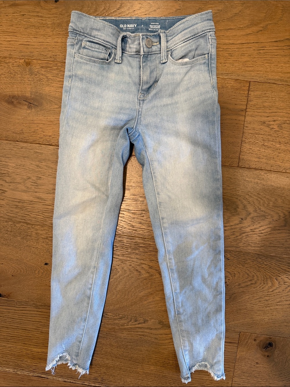 Old Navy Pale Blue Skinny Jeans with Raw Hem
